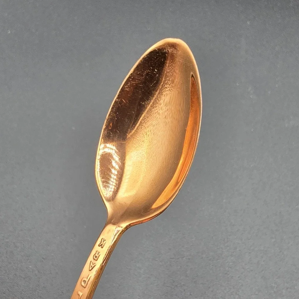 Vintage Rocky Mountain National Park Solid Copper Souvenir State Spoon Ram RARE‎